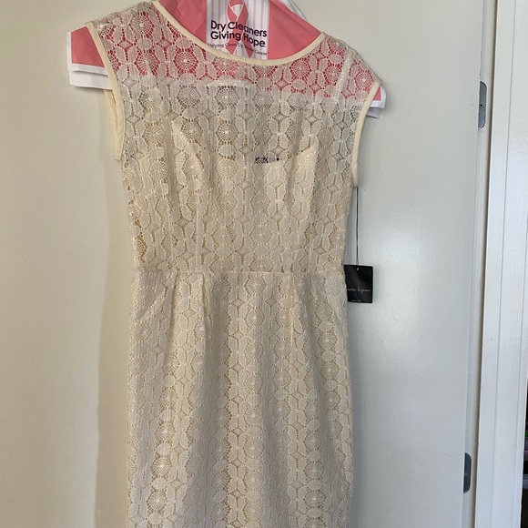 Nanette Lepore Lace Ivory Dress Size 10 - Picture 1 of 6